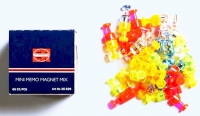 Mini magnetai lentai, įv. spalvų, 60 vnt.